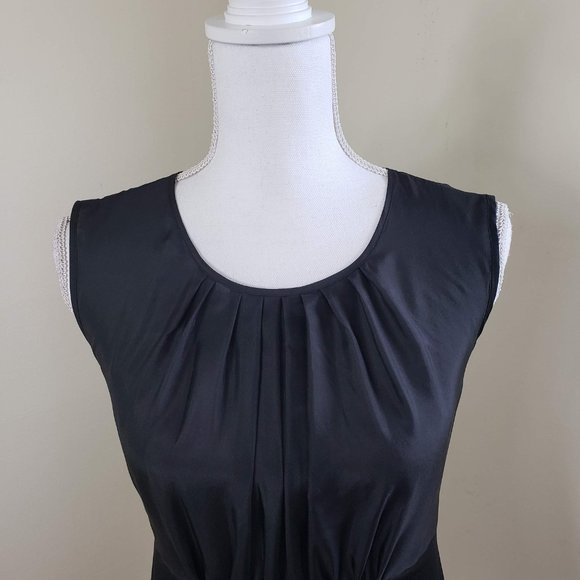 Tree Sash Tie Sleeveless Silk Blouse Black Size XS - Picture 2 of 9